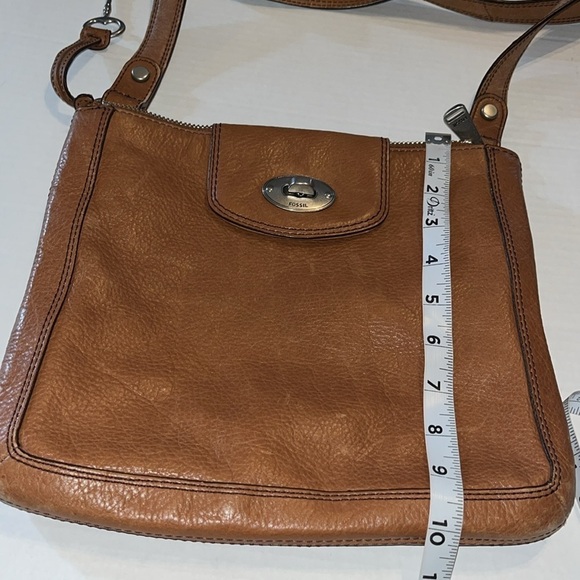 VTG-fossil-Boho, Marlow Crossbody Chestnut pebbled leather Crossbody purse/bag - Picture 15 of 16